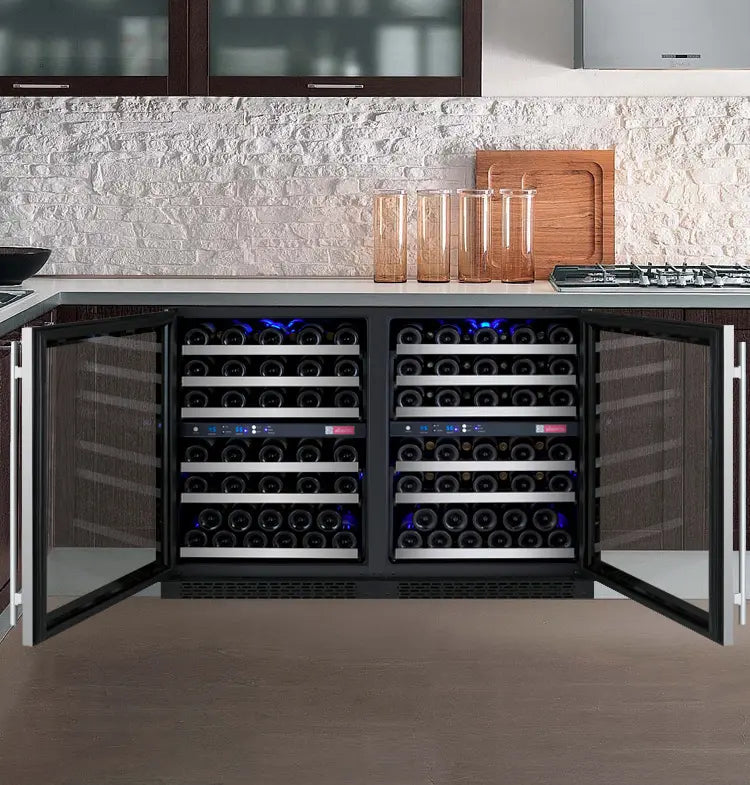 Allavino | 47" Wide Four Zone FlexCount II Tru-Vino 112 Bottle Wine Fridge