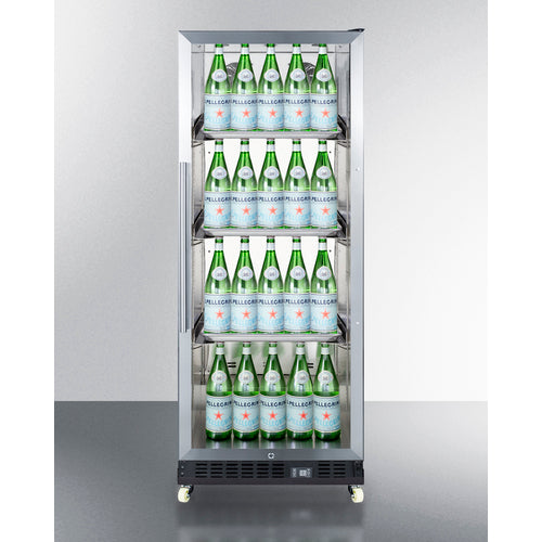 SUMMIT SCR1156RI | 24" Wide Commercial Mini Reach-In Beverage Center w/ Dolly