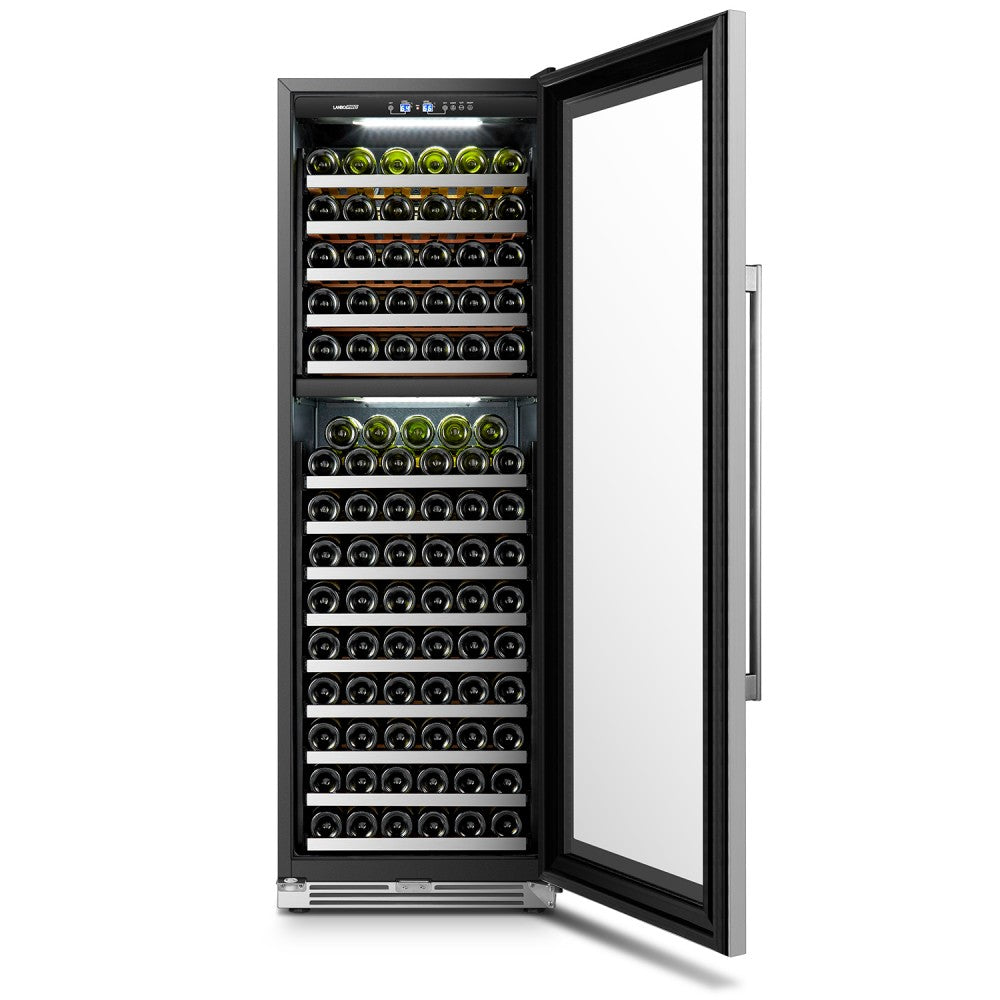 LanboPro LP168D | 24" Wide Dual Zone 153 Bottle Wine Fridge