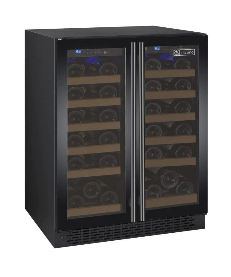 Allavino | 24" Wide Dual Zone French Door FlexCount II Tru-Vino 36 Bottle Wine Cooler