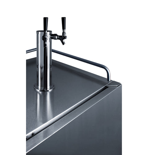 SUMMIT SBC682WKDTWIN | 24" Wide Stainless Steel Built-In Dual Tap Wine Kegerator