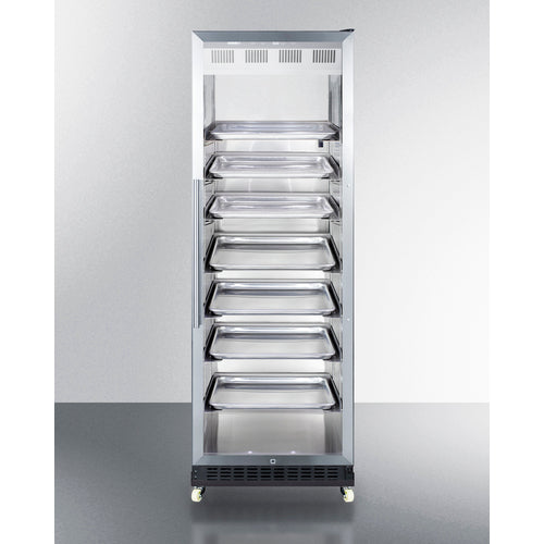 SUMMIT | 24" Wide Mini Reach-In Stainless Steel Beverage Center with Dolly (COMMERCIAL USE)