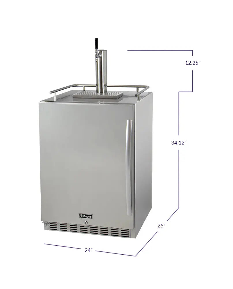 Kegco | 24" Wide Outdoor Single Tap Kegerator with Kit