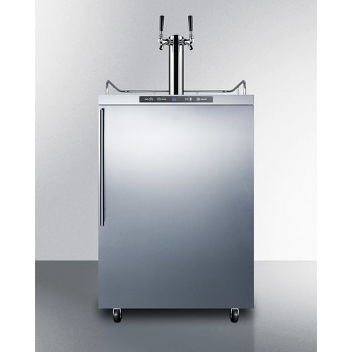 SUMMIT | 24" Wide Outdoor Weatherproof Beer Dispenser Stainless Steel Kegerator