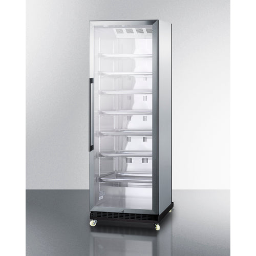 SUMMIT | 24" Wide Mini Reach-In Stainless Steel Beverage Center with Dolly (COMMERCIAL USE)