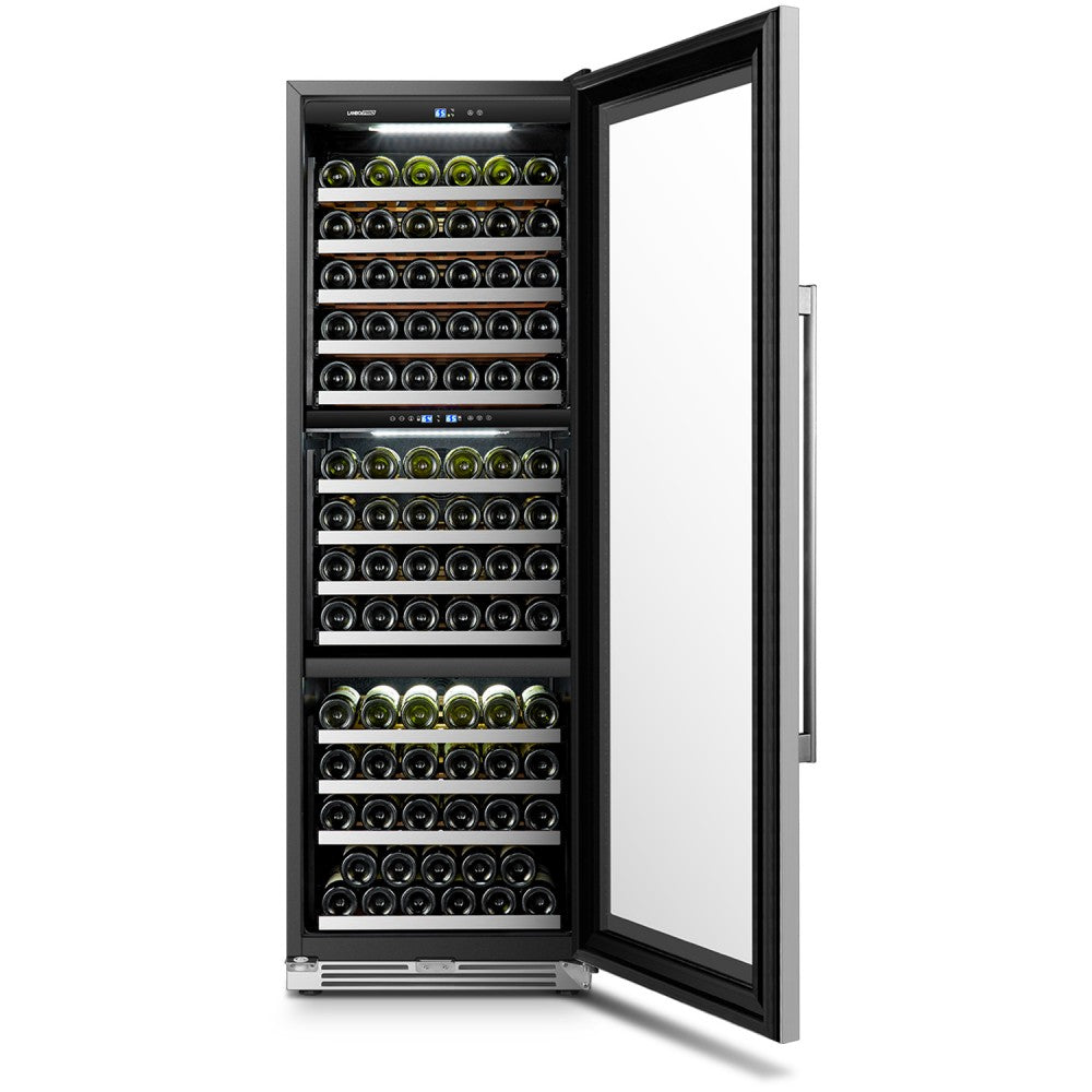 LanboPro LP168T | 24" Wide Triple Zone 143 Bottle Wine Fridge