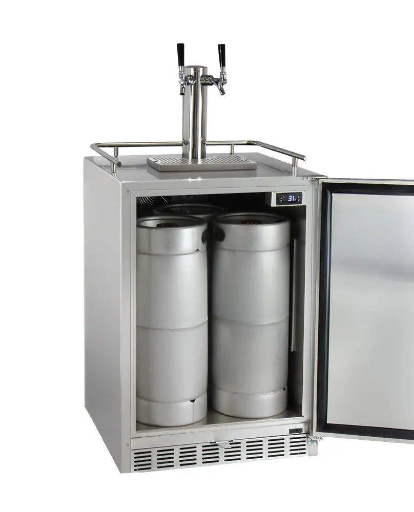 Kegco | 24" Wide Outdoor Dual Tap Kegerator with Kit