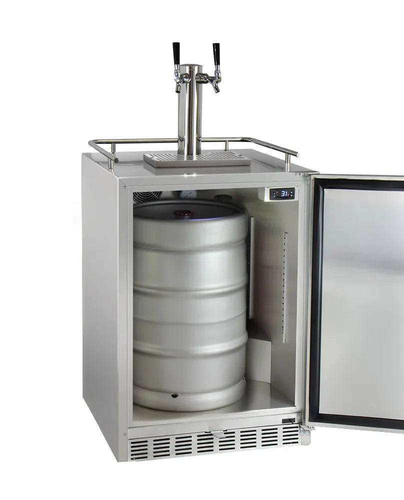 Kegco | 24" Wide Outdoor Dual Tap Kegerator with Kit