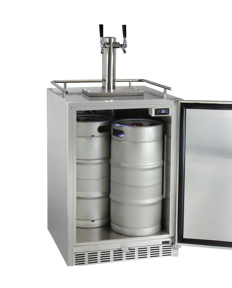 Kegco | 24" Wide Outdoor Dual Tap Kegerator with Kit