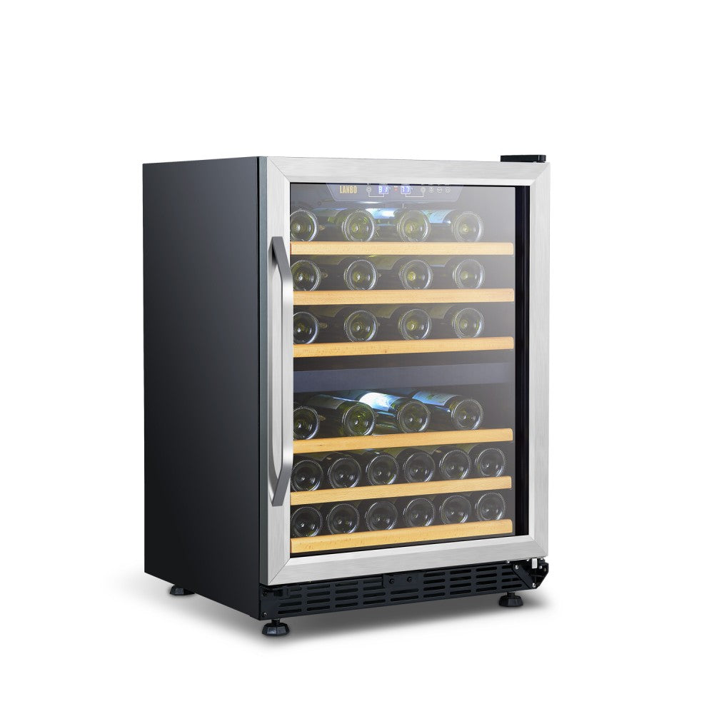 Lanbo LW46D | 27" Wide Dual Zone 46 Bottle Wine Cooler