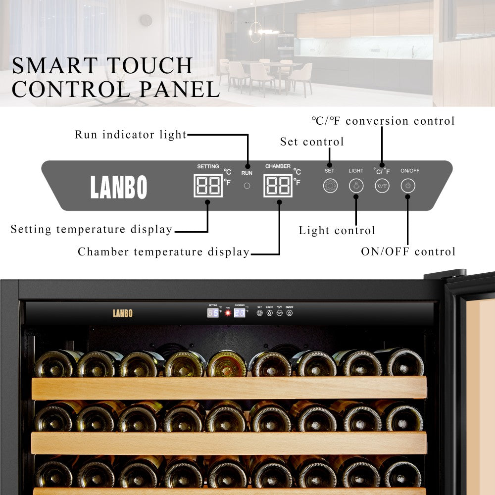 Lanbo LW321S | 32" Wide Single Zone 289 Bottle Wine Fridge