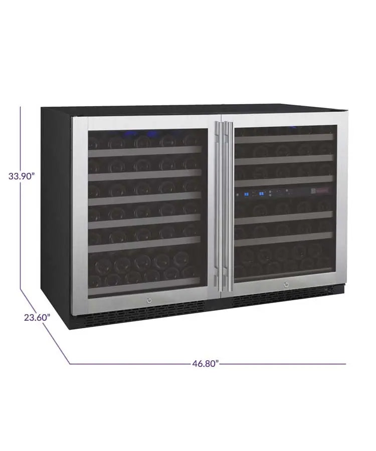 Allavino | 47" Wide Three Zone FlexCount II Tru-Vino 112 Bottle Wine Fridge